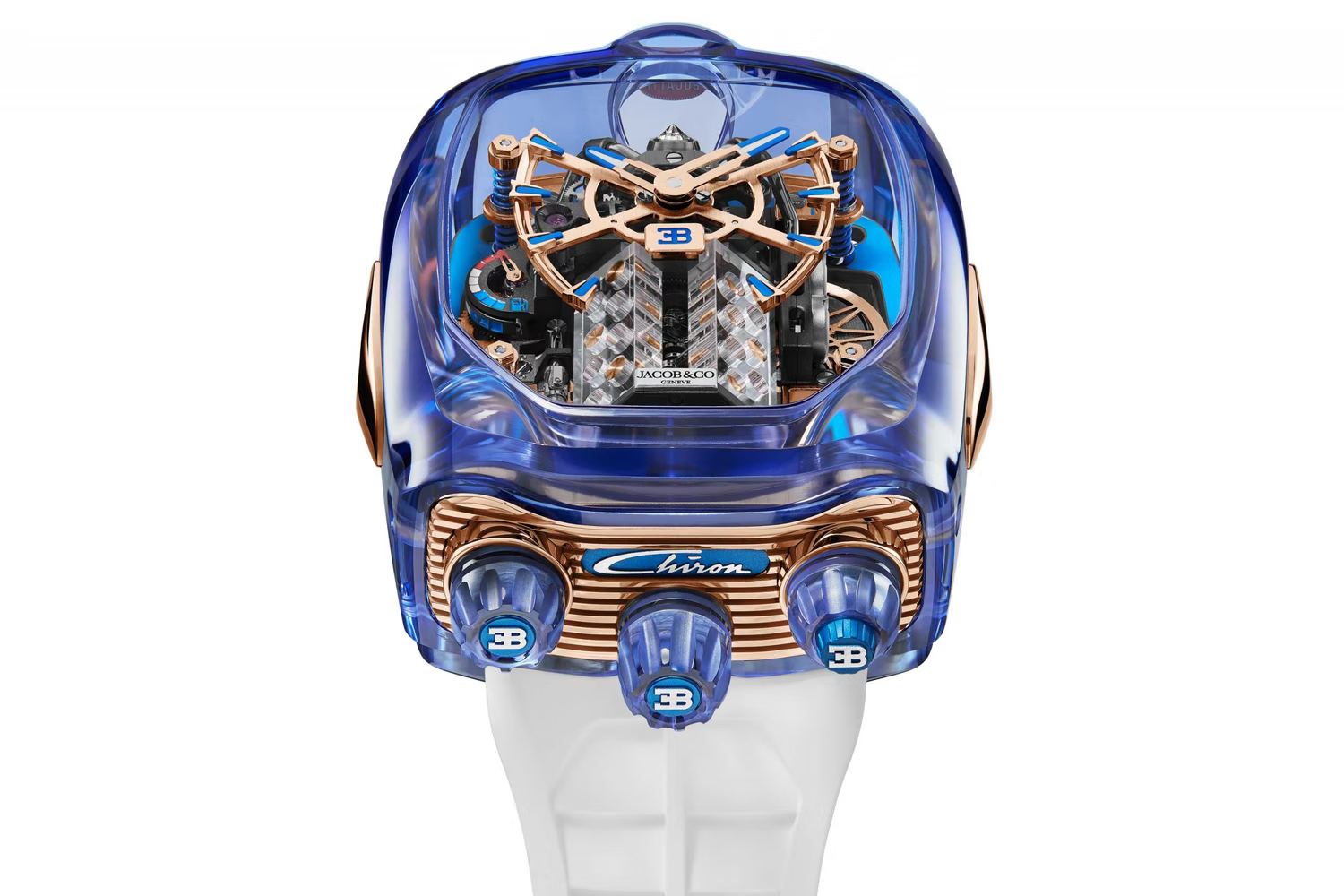 Incredible Bugatti Chiron Blue Sapphire Crystal Watch