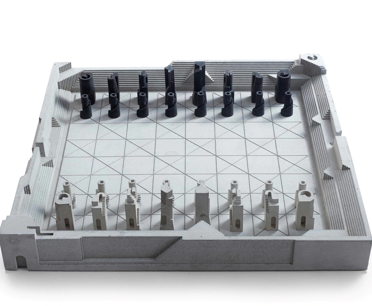 Arena Concrete Chess Set