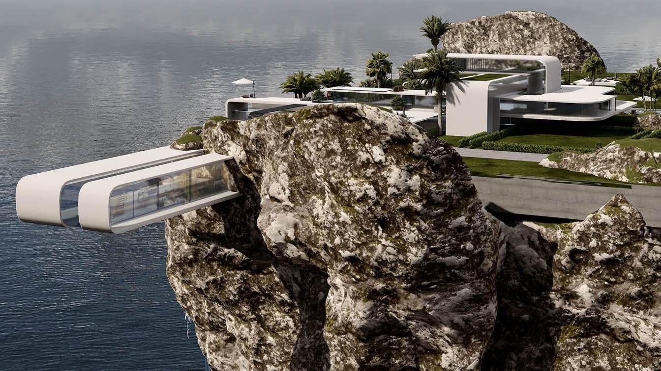 Edge Villa: A Futuristic Cliff House by Negar Akd