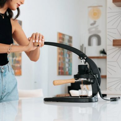 Adorable Retro Lever-Operated Espresso Machine