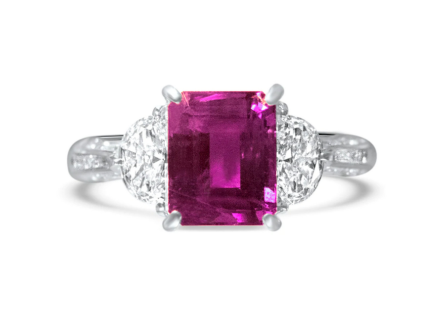 Alexandrite Stone Platinum Ring