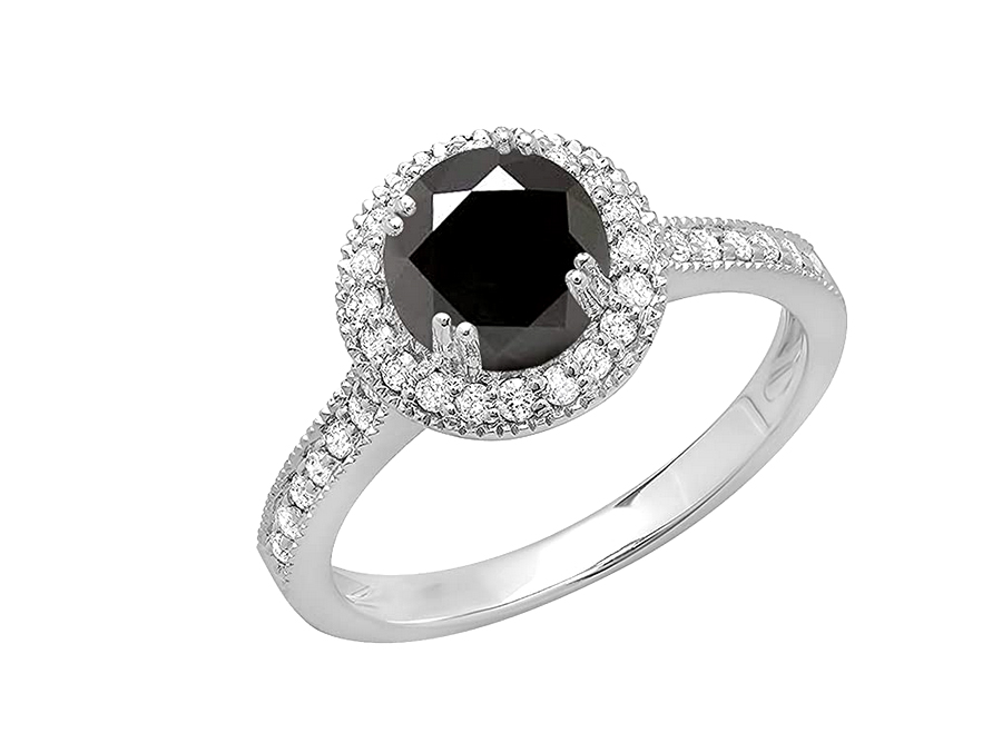 Black Diamond Engagement Ring