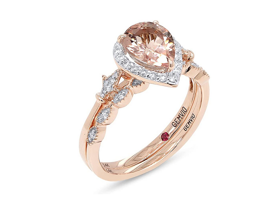 Natural Morganite Gemstone Rin