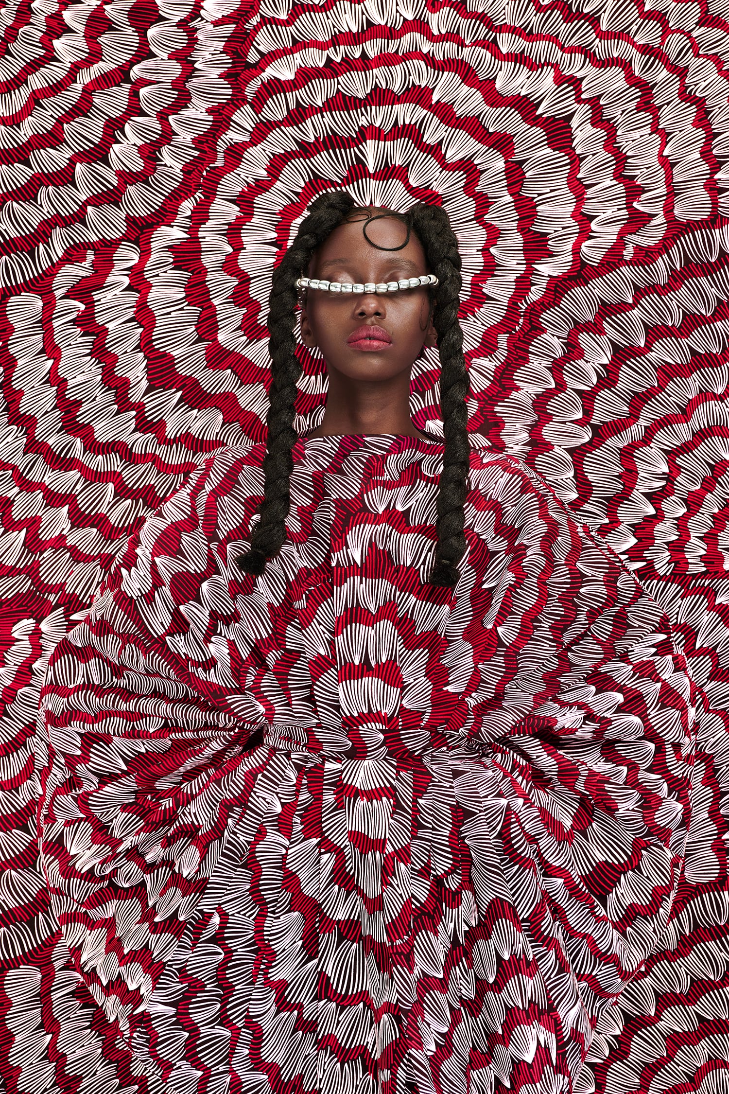 Vibrant Textiles and Repurposed Eyewear Camouflage on Thandiwe Muriu's Portraits