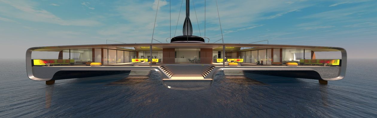 Unique 40m Trimaran Concept Domus