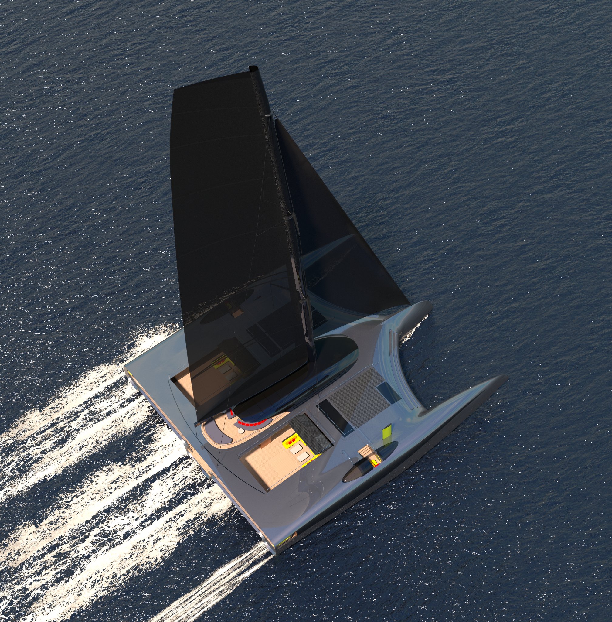 Unique 40m Trimaran Concept Domus