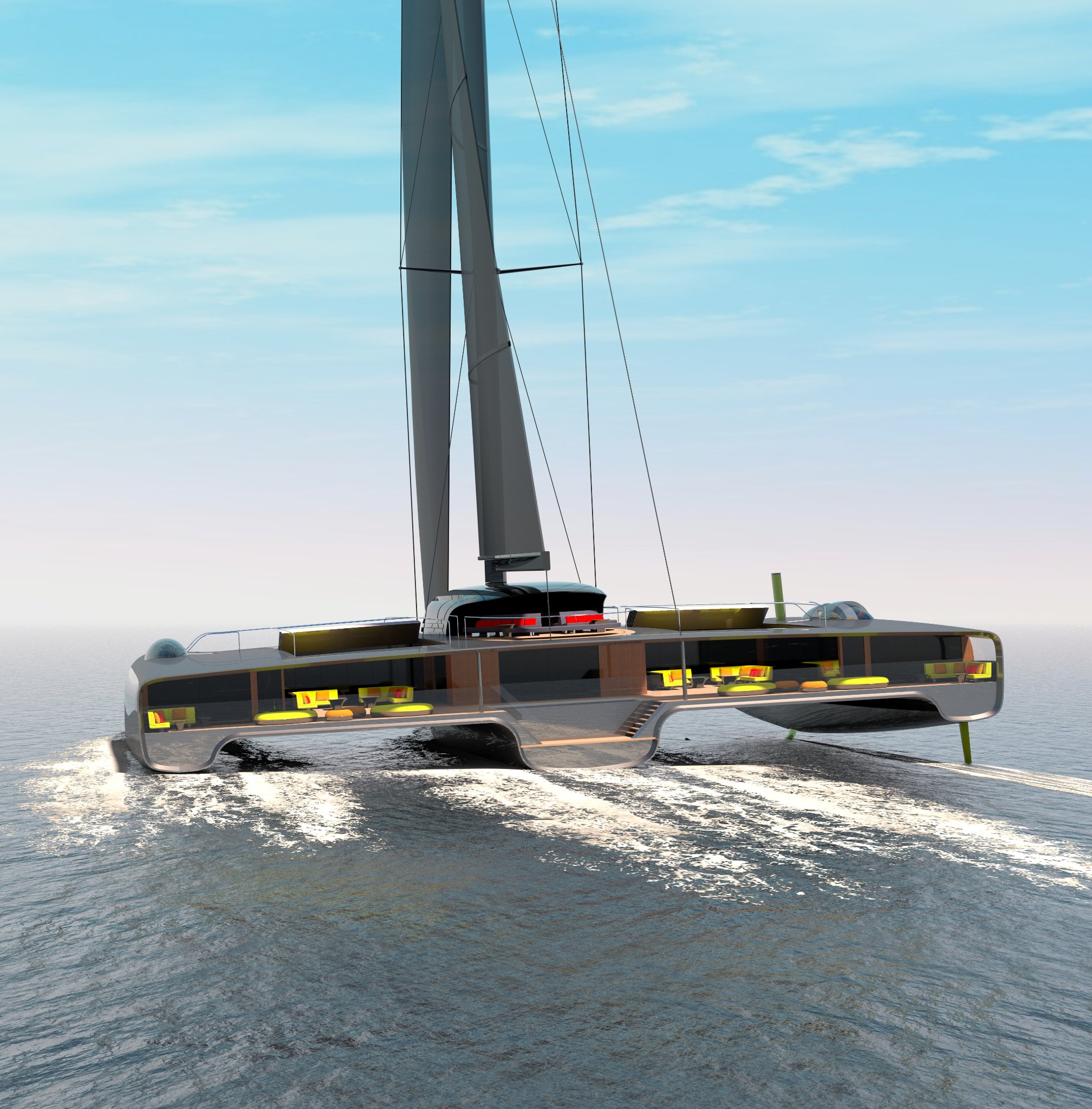 Unique 40m Trimaran Concept Domus