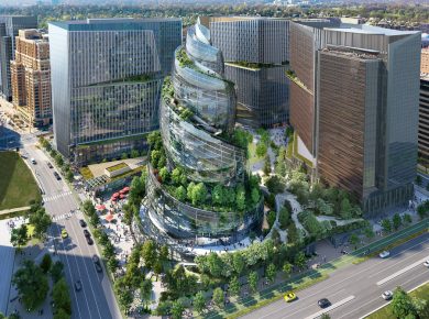Spiral Glass Tower for Amazon HQ2 in Virginia