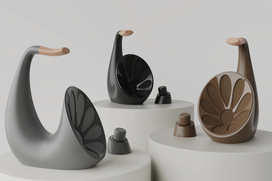 Conceptual Speaker 'Cornucopia' Plays Music from your Headphones