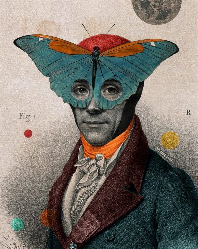 Digital Vintage Whimsical Collages by Beto Val