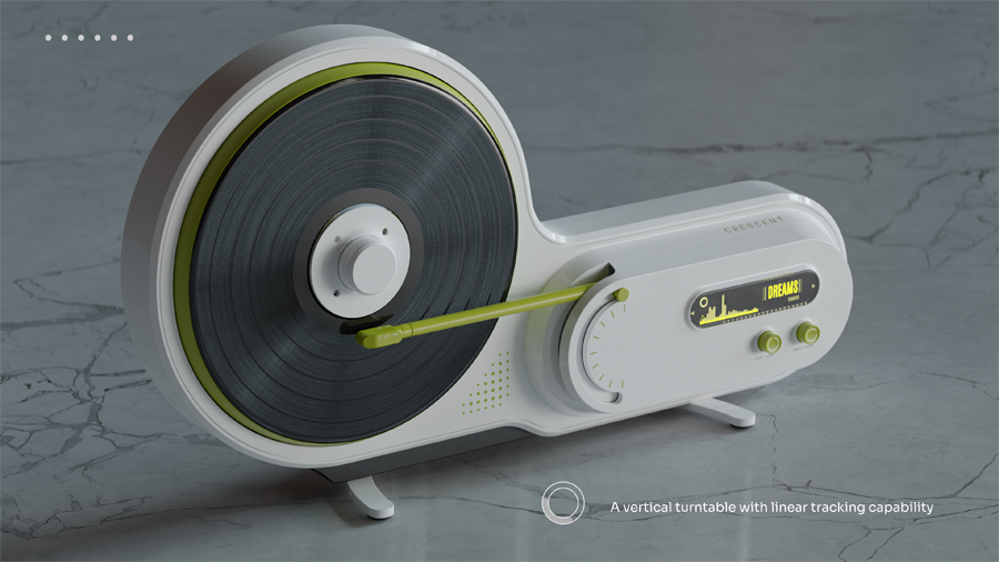 Modern Vertical Crescent Turntable Concept