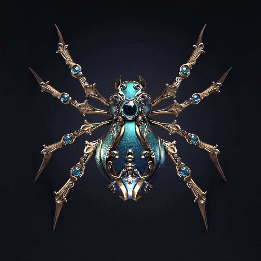 Jewel Insects in Sasha Vinogradova's Digital Illustrations