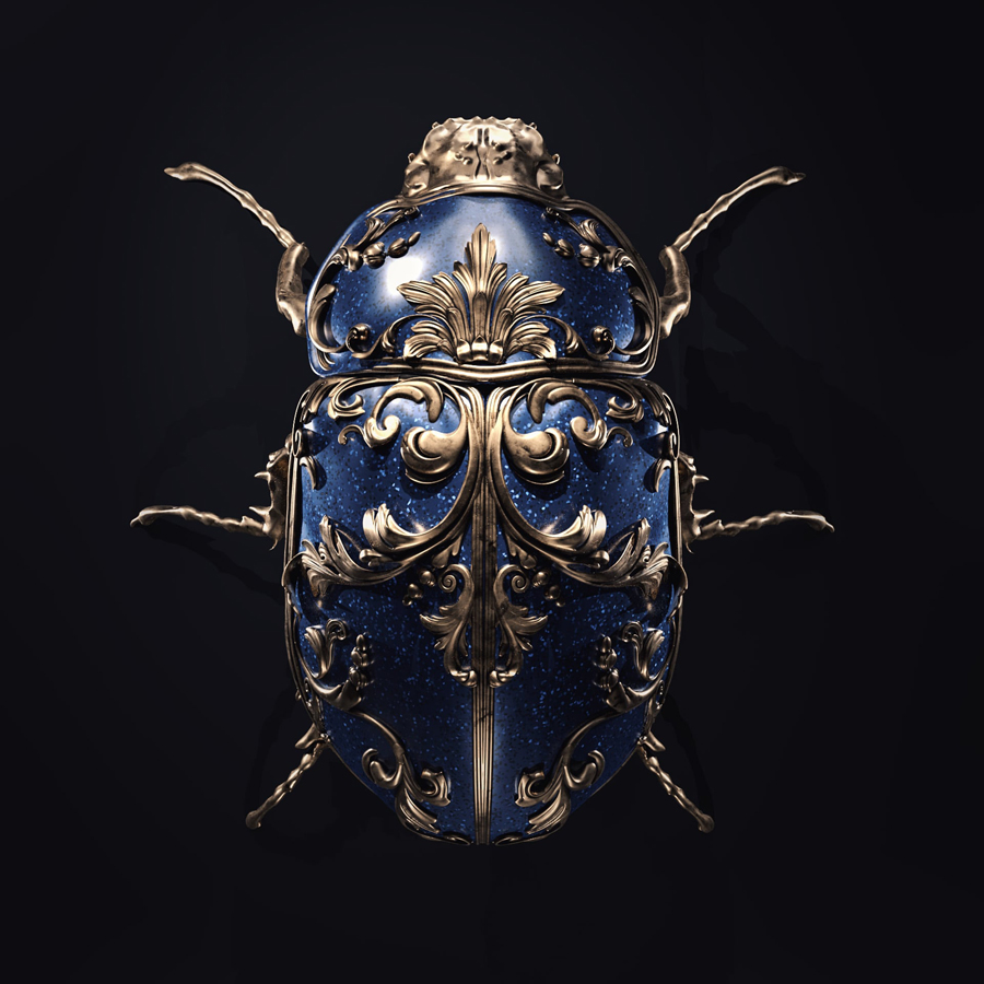 Jewel Insects in Sasha Vinogradova's Digital Illustrations