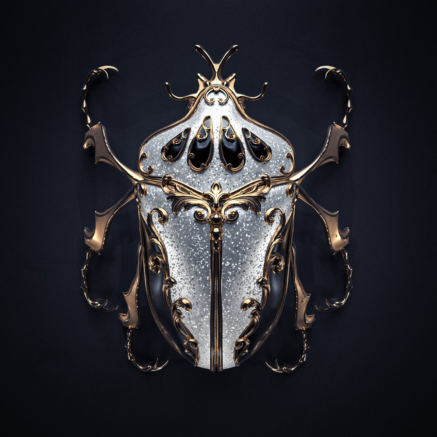 Jewel Insects in Sasha Vinogradova's Digital Illustrations