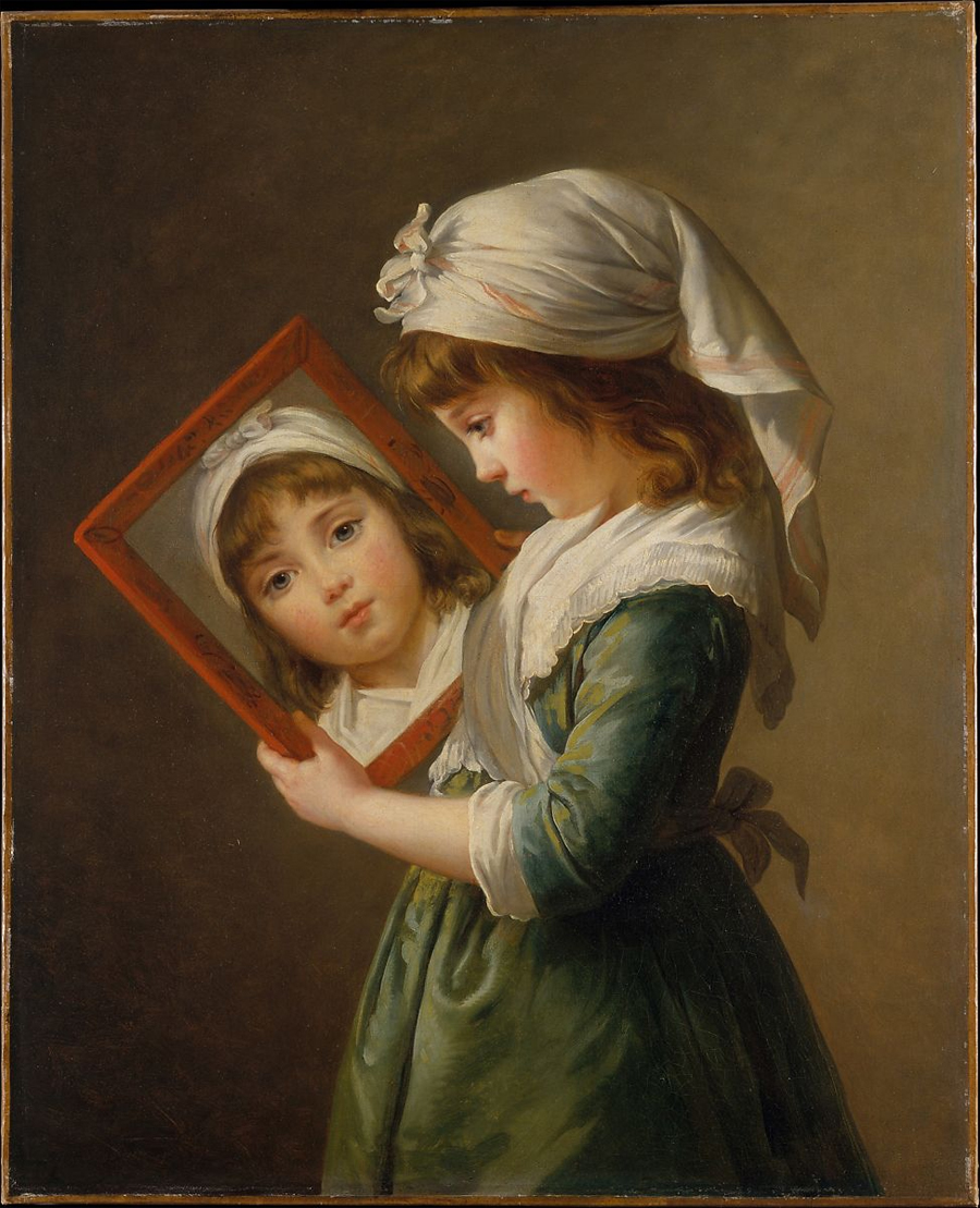 Elisabeth Louise Vigée Le Brun | Julie Le Brun Looking in a Mirror | The Metropolitan Museum  of Art