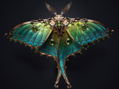 Jewel Insects in Sasha Vinogradova's Digital Illustrations
