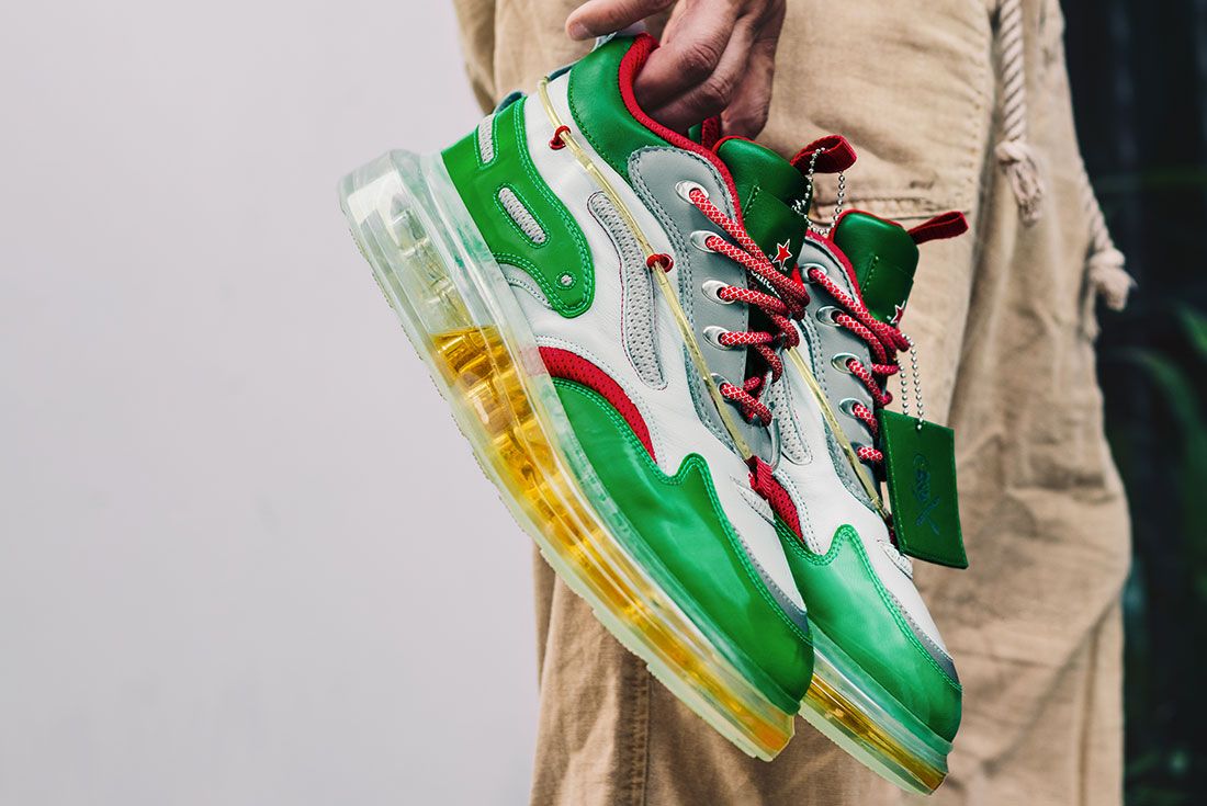 Heineken sneakers with actual beer