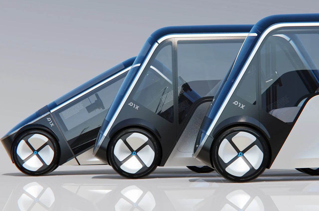 Boomerang-shaped Urban Mobility 'PIX-L7' Vehicle