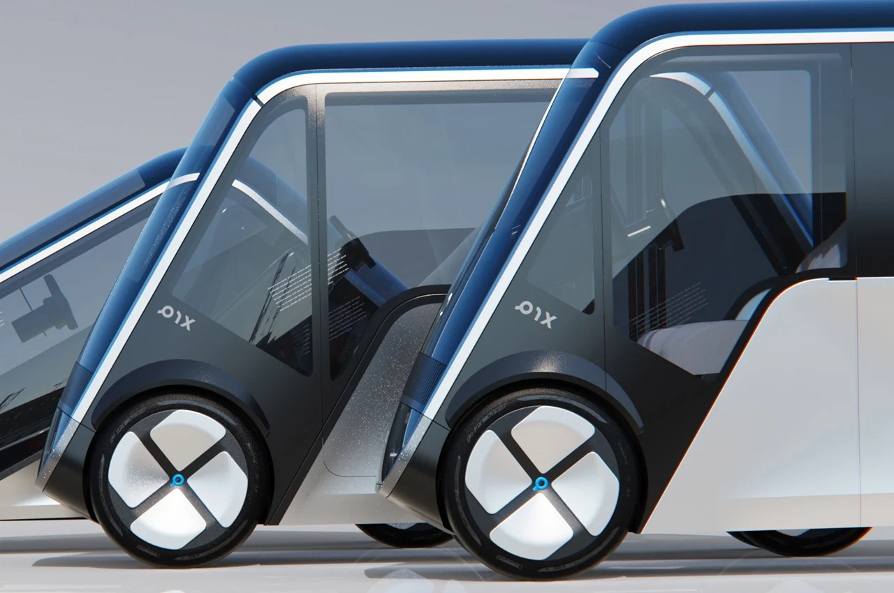 Boomerang-shaped Urban Mobility 'PIX-L7' Vehicle