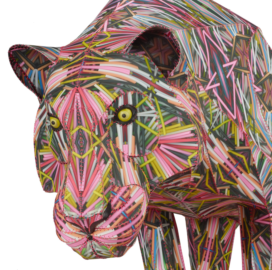 Artist Anne Lemanski Stitches Printed Papers into Animal Forms