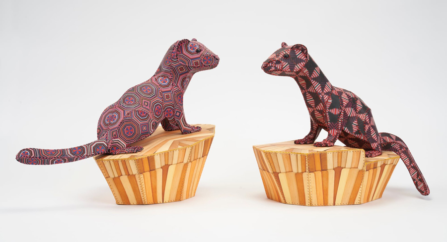 Artist Anne Lemanski Stitches Printed Papers into Animal Forms