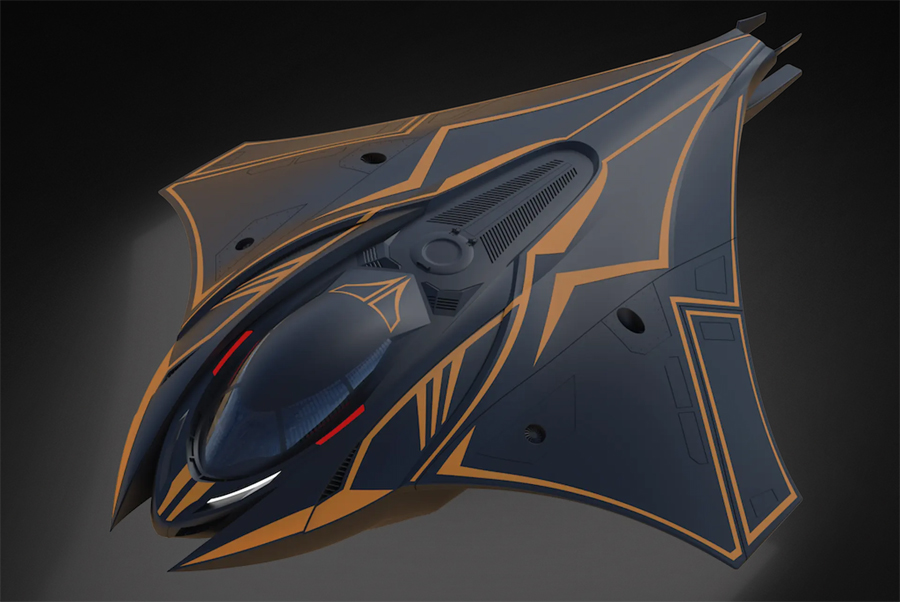 Manta Ray Inspired Armored Submarine Kronos