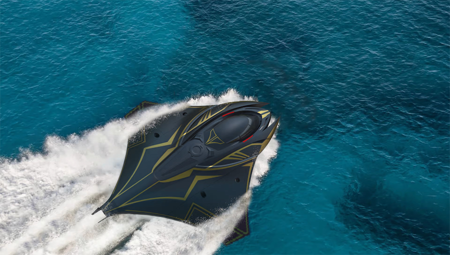 Manta Ray Inspired Armored Submarine Kronos