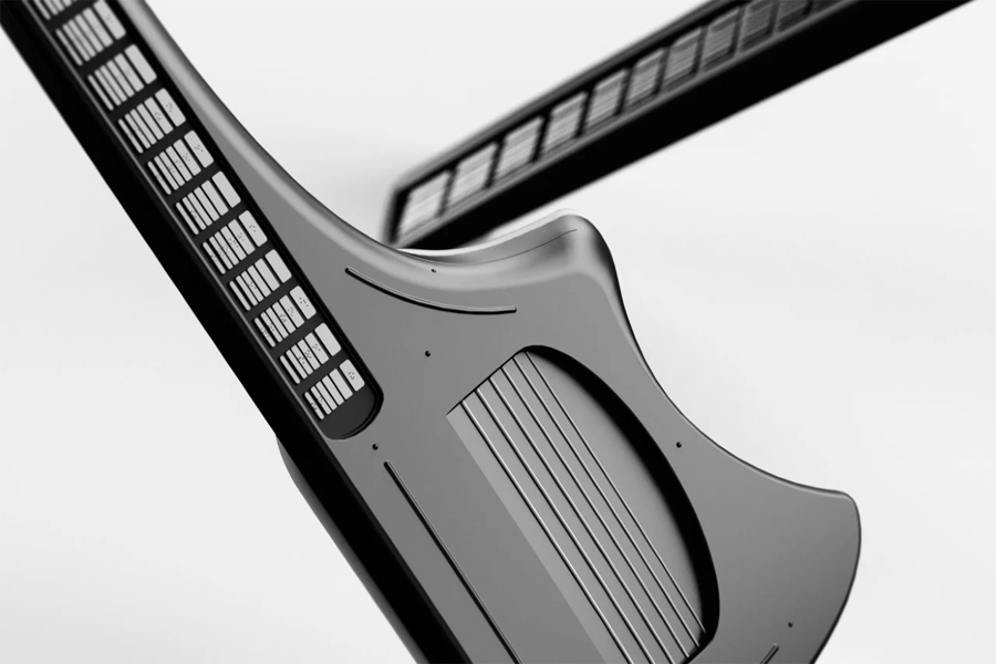 Sleek Electric Guitar with Braille Fretboard