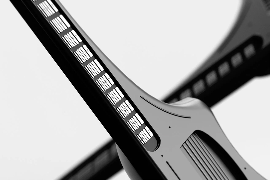 Sleek Electric Guitar with Braille Fretboard