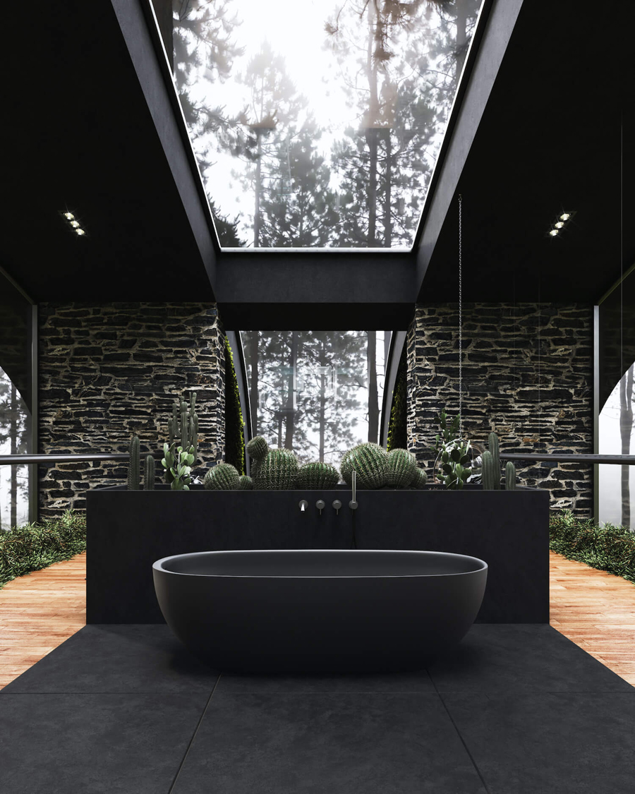 All-Black Home Inspired by Twin Sisters in Mārupe, Latvia