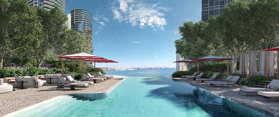 Baccarat Residences pool