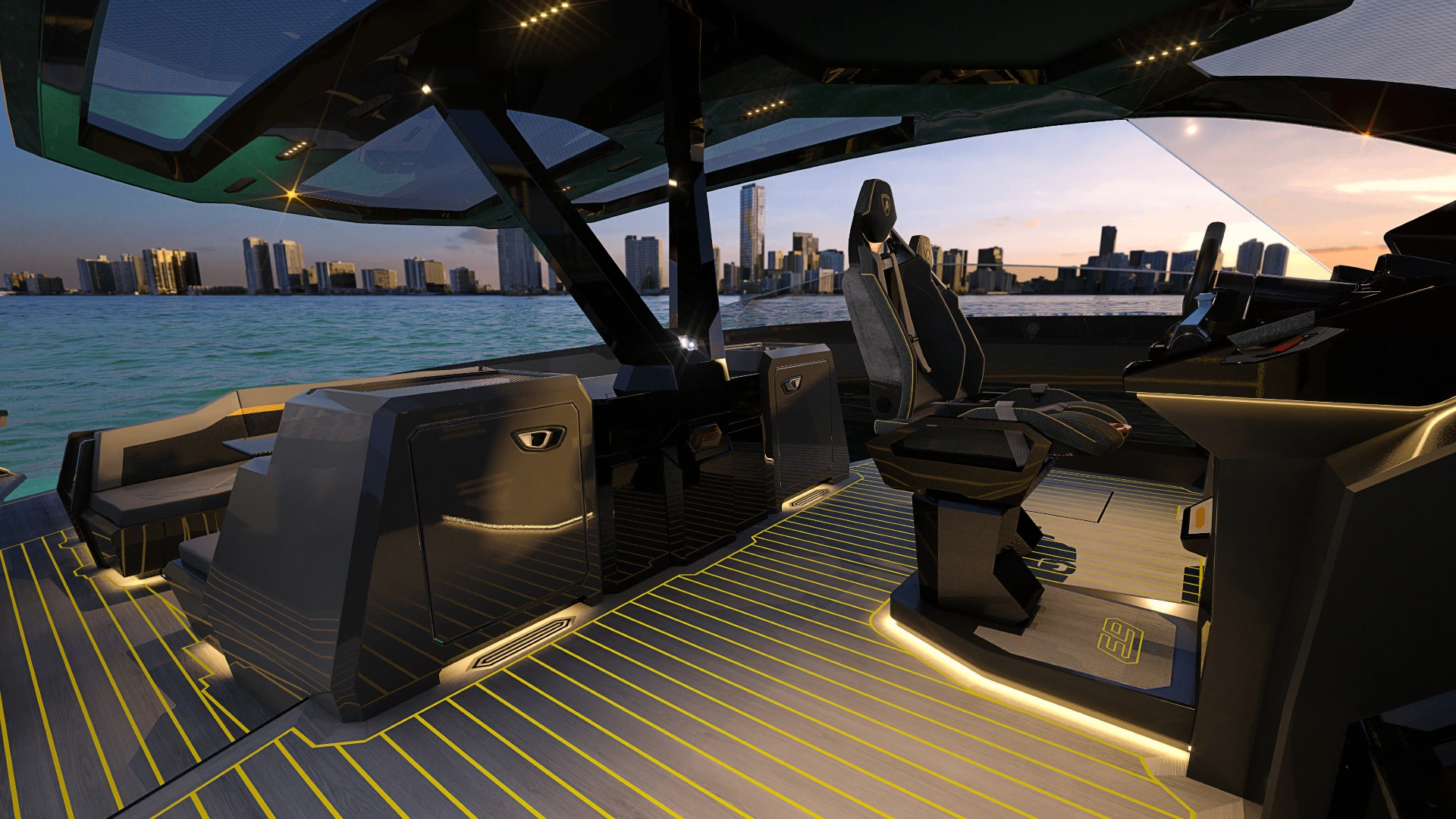 luxury Lamborghini yacht