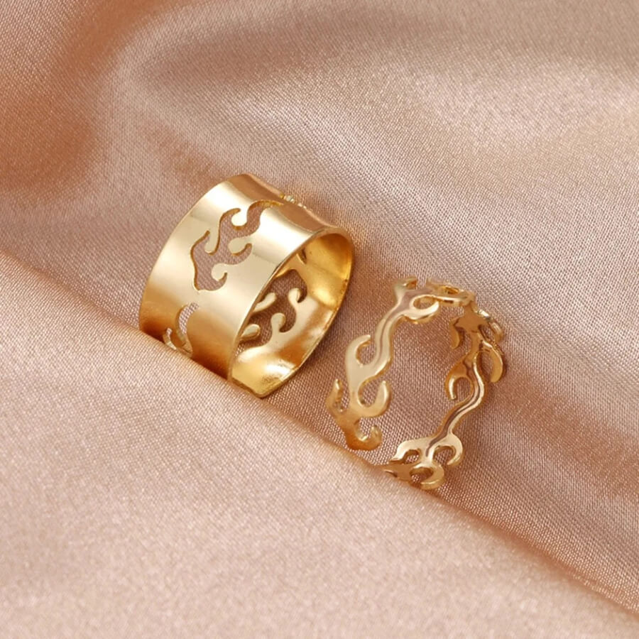 Flame Promise Rings