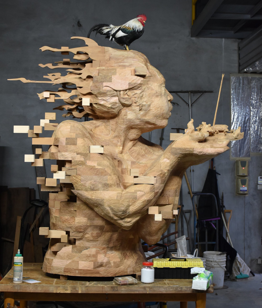 Fragmented Figurative Sculptures by Han Hsu-Tung