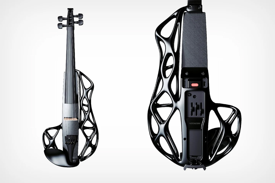 3D-Printed Skeletal Electric Violin 'Karen Ultralight'