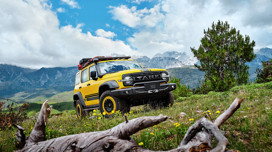 Tank 300 Frontier Edition Paired with an Off-Road E-Bike