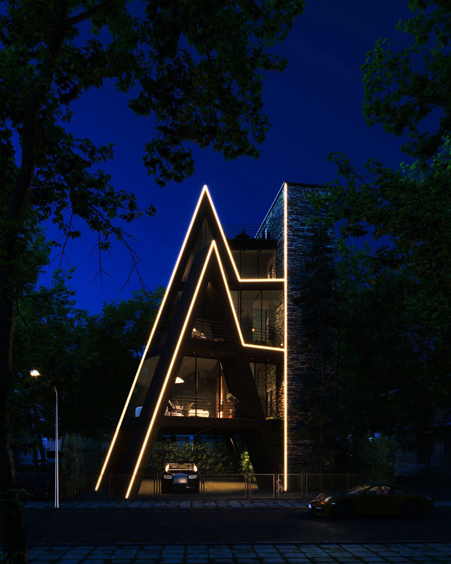 Triangular and Black - Lima House 3 in Venice