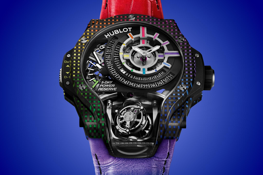 Jam Tangan Hublot MP-09 Tourbillon Bi-Axis Rainbow