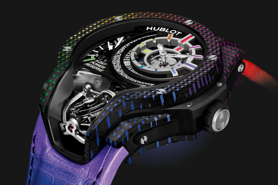 Jam Tangan Hublot MP-09 Tourbillon Bi-Axis Rainbow
