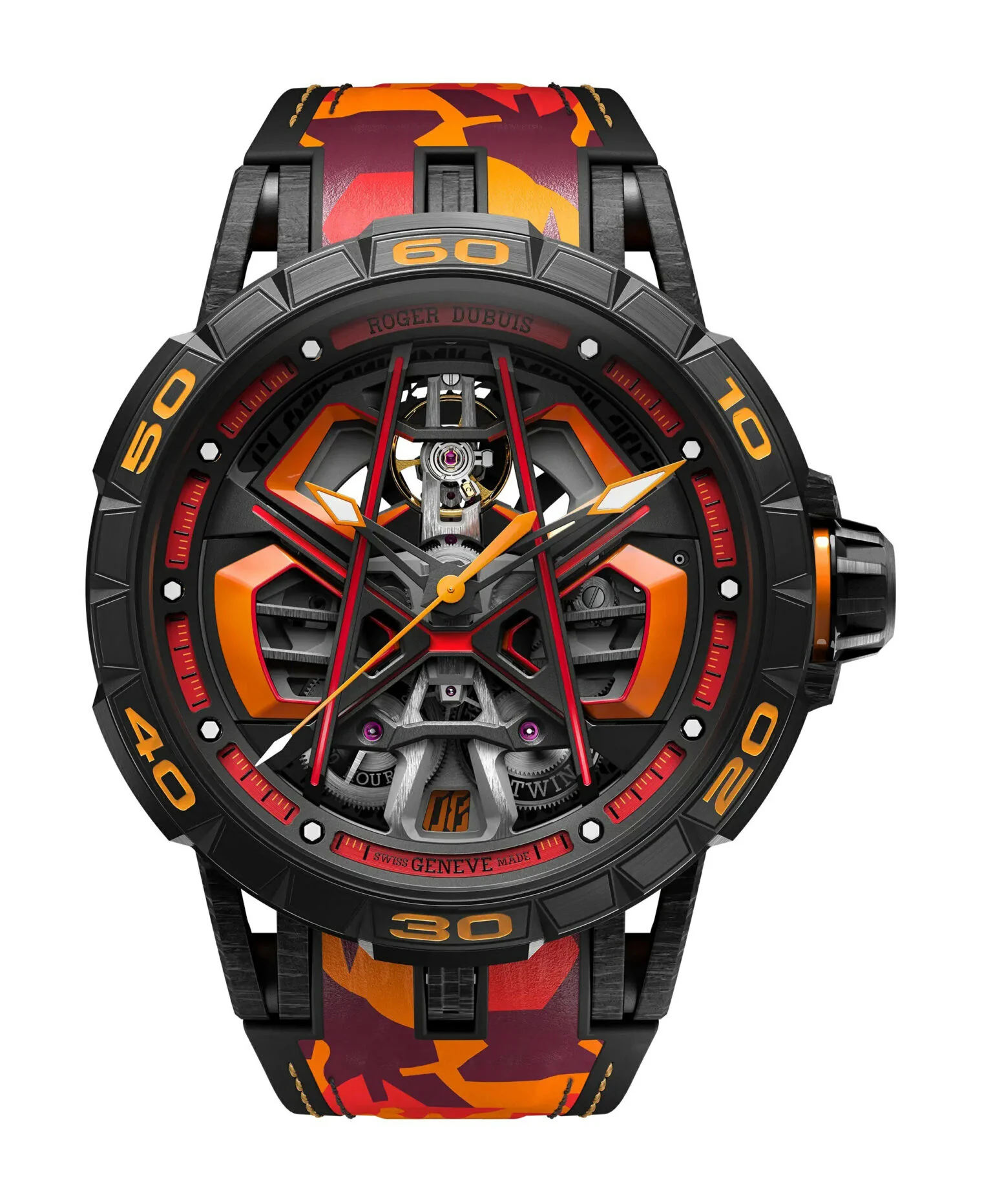 Roger Dubuis Lamborghini-Terinspirasi Excalibur Spider Huracán Serrato Monobalancier Watch