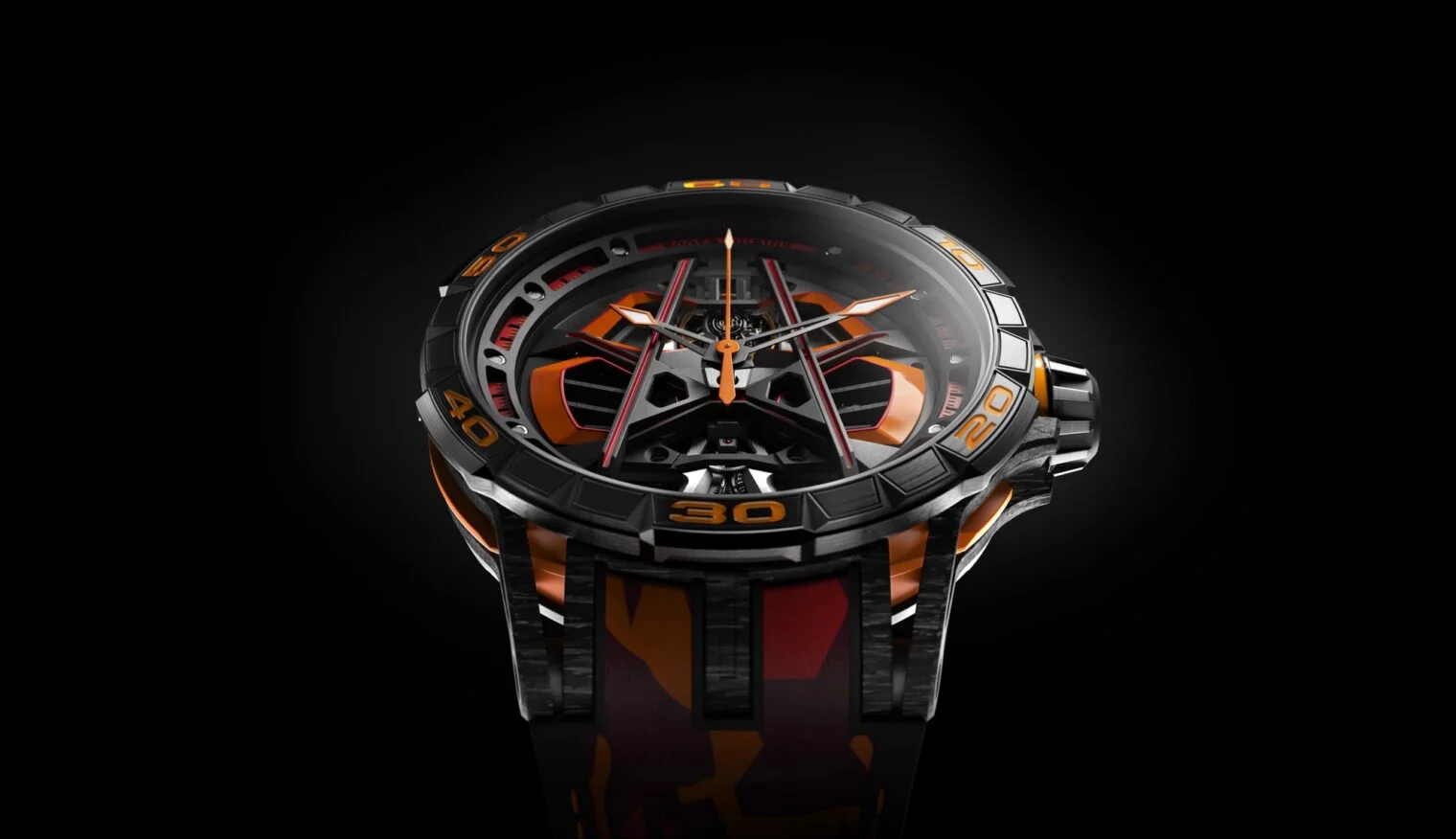 Roger Dubuis Lamborghini-Terinspirasi Excalibur Spider Huracán Serrato Monobalancier Watch