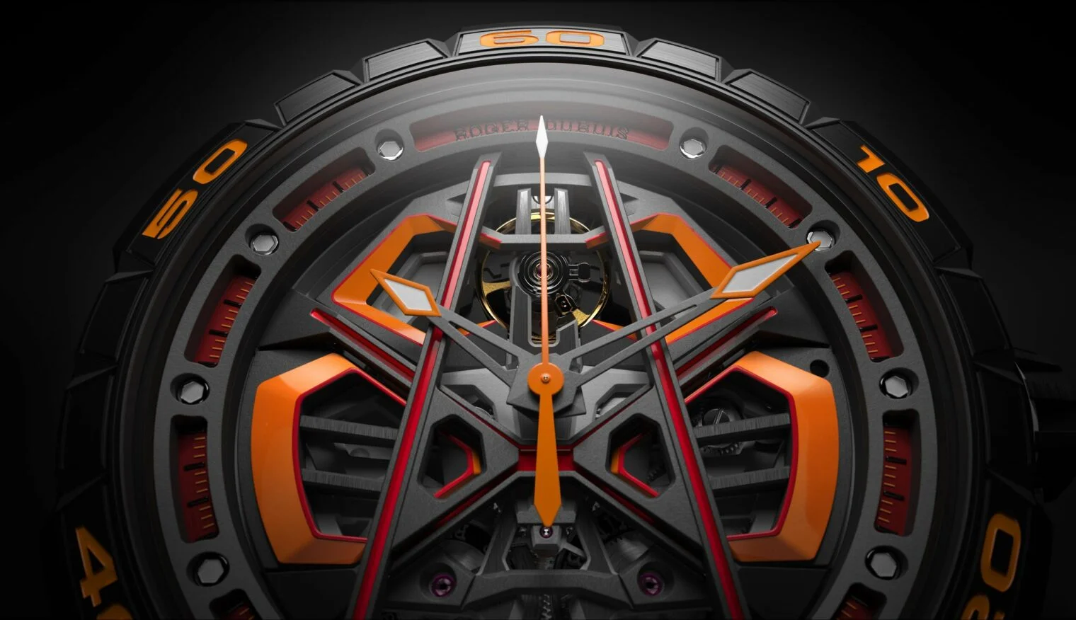 Roger Dubuis Lamborghini-Inspired Excalibur Spider Huracán Serrato Monobalancier Watch