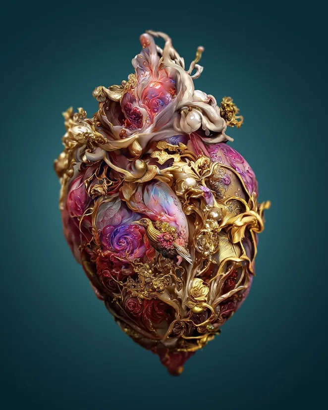 Mersmerizing AI Generated Hearts by Andrejs Pidjass