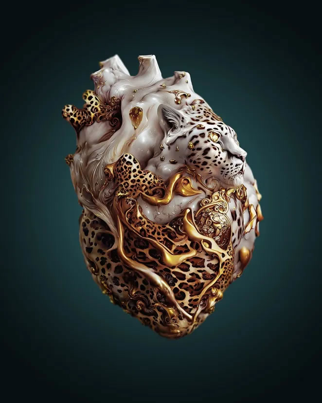 Mersmerizing AI Generated Hearts by Andrejs Pidjass