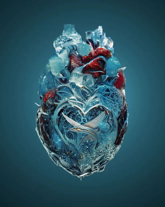 Mersmerizing AI Generated Hearts by Andrejs Pidjass