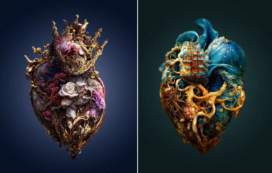 Mersmerizing AI Generated Hearts by Andrejs Pidjass