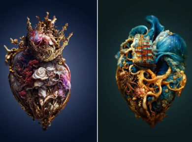 Mersmerizing AI Generated Hearts by Andrejs Pidjass