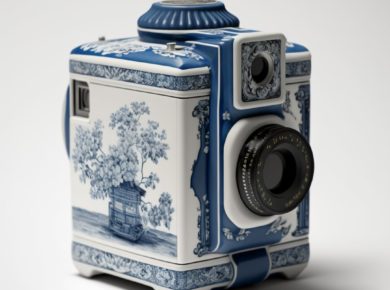 "Mathieu Stern's AI-Generated Porcelain Cameras