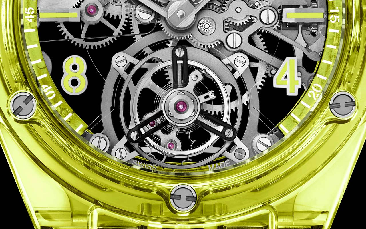 Hublot Big Bang Tourbillon SAXEM Neon Kuning Otomatis