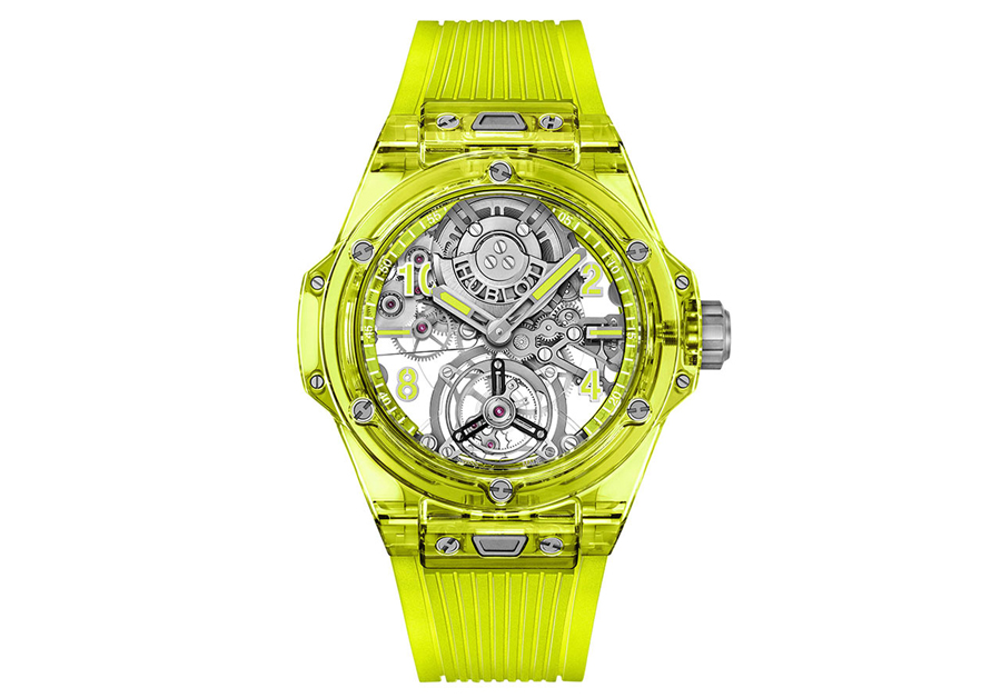 Hublot Big Bang Tourbillon SAXEM Neon Kuning Otomatis